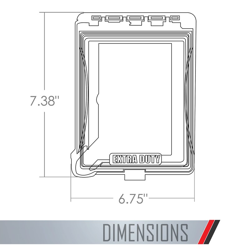 TayMac MR420CZ 1-Gang Recessed Enclosure Extra Duty, 6-in-1 Nonmetallic Weatherproof