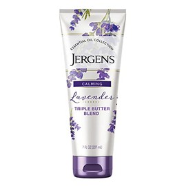 Jergens Lavender Body Butter Moisturizer, 7 Ounce Lotion, with Essential Oil, for Indulgent Moisturization
