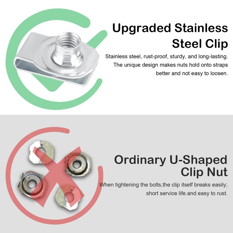 Fuel Tank Strap Bolts, 304 Stainless Steel Tank Strap Hardware