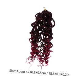 minkissy 1Pc Crochet Curly Braiding Wig for Women Lightweight Durable Hairpiece Accessory Soft and Smooth Fake Braids for Stylish Looks for Daily Wear and Special Occasions