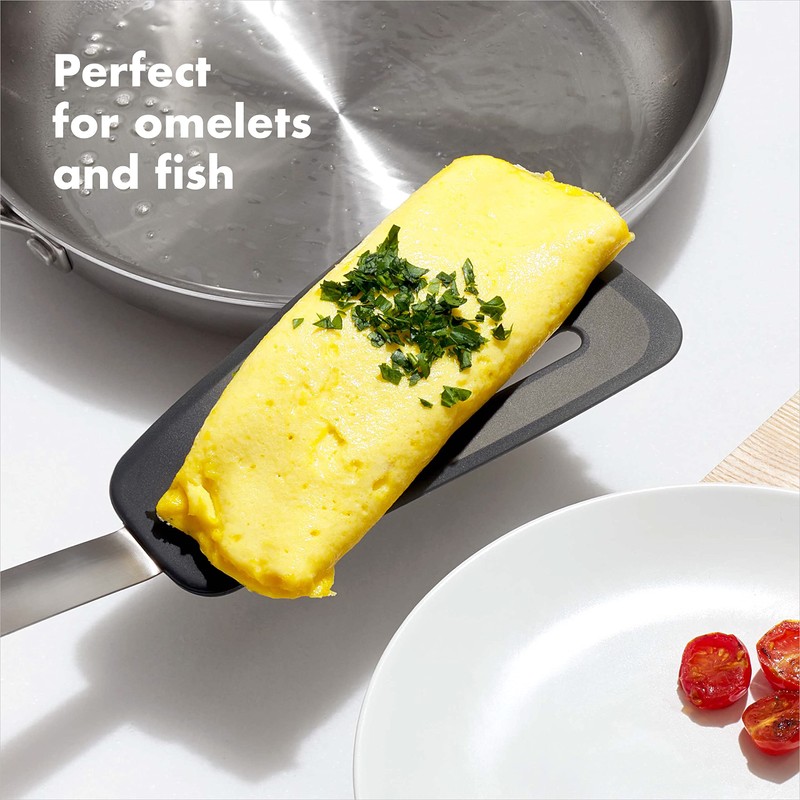 OXO Good Grips Silicone Flexible Omelet Turner,Black