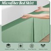 Heywaller 14 Inch Drop Bed Skirt Queen Size, Microfiber Tailored