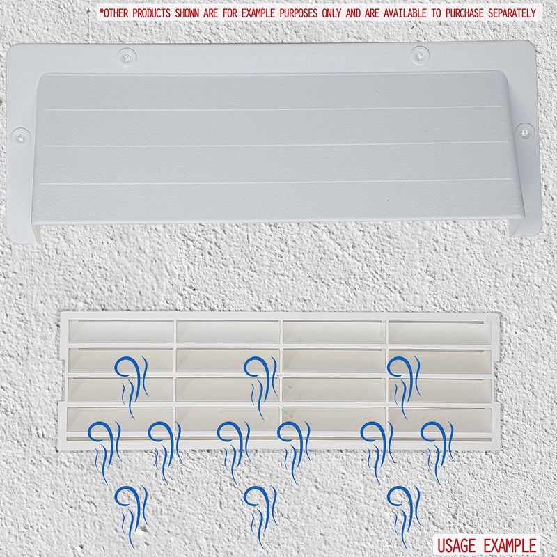 9x3 Airbrick Cover Ducting Cowl - White Exclusive to i-sells