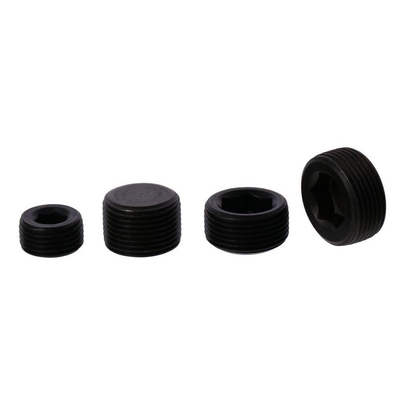 Carbon Steel Internal Hex Thread Socket Pipe Plug, 3Pcs Thread