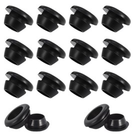 QZKJQDD Pack of 50 Rubber Grommets, Waterproof Rubber, Cable Grommets, Electrical Conductor Seal Ring, Rubber Plug, ID 8 mm, Installation Diameter 10 mm, for Cable Feed-Through Grommets, Cable