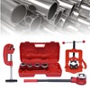 Handheld Pipe Threader Ratchet Type Kit with 5 Dies Set