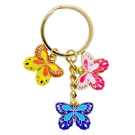 Aavedge Butterfly Keychain, Enamel Colorful Butterfly Key Chains Women Cute, Lifelike Unique Gift Keychains for Women, Men, Girls & Boys. Keyrings for Thanksgiving, Christmas & Birthday