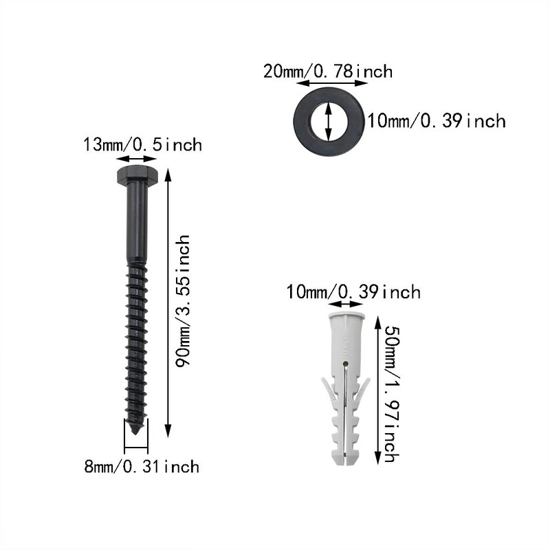 ITROLLE 5 Sets Barn Door Wall Spacer Sliding Barn Door