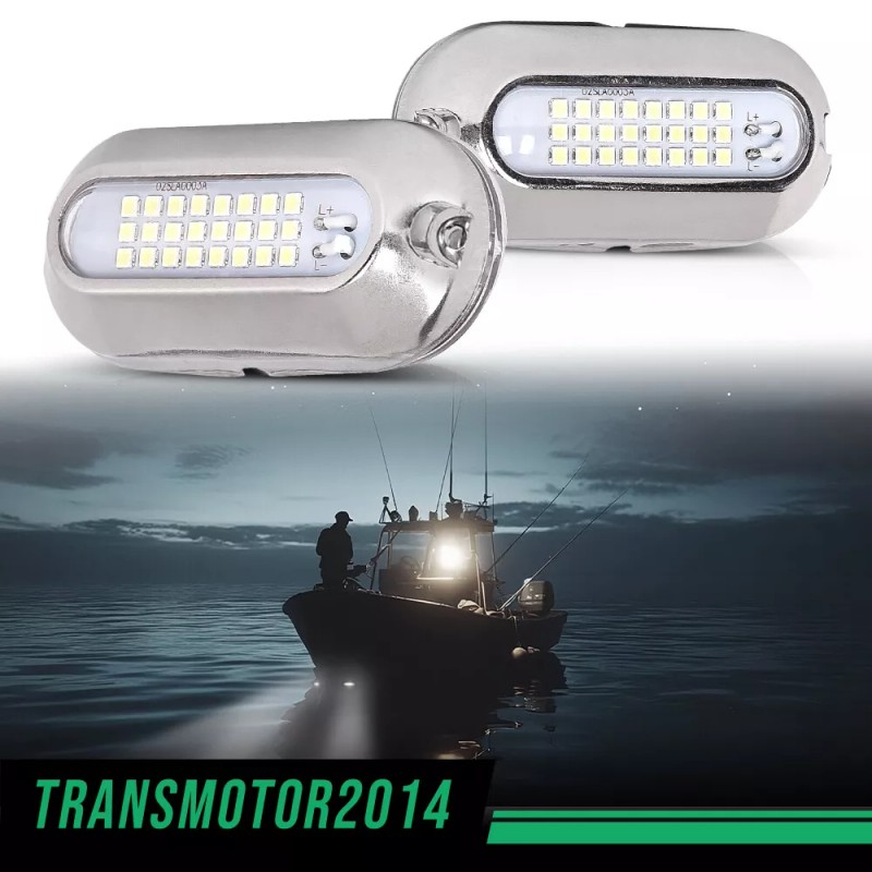 transmotor2014 2Pk 24LED Led Pontoon Boat Docking Light Bright White