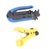 Coax Crimper Tool Kit Adjustable Coaxial Cable Crimper Stripper with