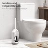 HAMITOR Toilet Bowl Brush Holder Set: 2 Pack Bathroom Deep