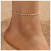 Andelaisi Boho Hippie Pearl Bead Ankle Bracelets Gold Seed Bead