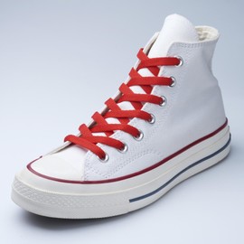 Handshop Flat Shoelaces 5/16" - Shoe Laces Replacements For Sneakers and Athletic Shoes Boots Red 122cm