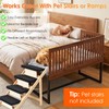 TIEBOLA Bedside Dog Bed 41"x18", Adjustable Height Metal Frame with