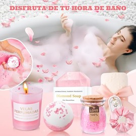 FUWEN Regalos de Cumpleaos para Mujeres, Canasta de Spa Relajante para Mujer, Paquete de cuidado personal para mujeres, Regalo de San Valentn,...     