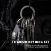 TISUR Titanium Round Carabiner Clip,Heavy Duty Key Ring Holder,Spring O