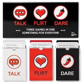 Tarjetas Juego de Pareja, Juego de Preguntas para Parejas Románticas e Interesantes, Herramienta de Calentamiento Emocional【3 en 1: Tarjetas de Conversación+ Juegos de Coqueteo+ Desafíoo, 150 Cartas】