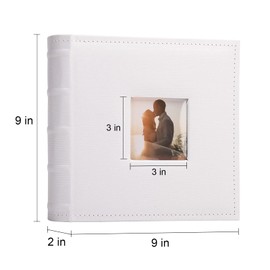 Vienrose Photo Albums 6x4 200 Pockets Linen Frame Cover with Memo Areas Photobook Large Capacity Pictures Book for Wedding Family Baby Vacation