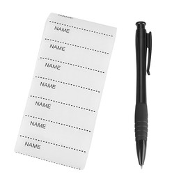 200Pcs Sew on Name Labels Tags Washable Names Tapes Clothing Writable Name Labels with Pen for School Camp Care(White)