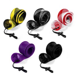 KPEPIX 5PCS Fishing Rod Sleeve with Lanyard-Fishing Pole Sleeve Fishing Rod Cover for Baitcasting Rod, Casting Rod, Sea Fishing Rod, Fly Rod and Sea Fishing Rod-Fishing Rod Sock (B)