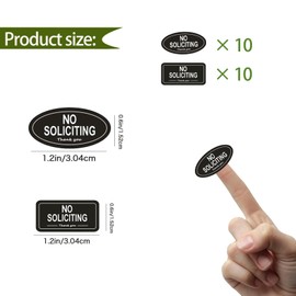 HMDZMR No Soliciting Sign for Home 20Pcs Small No Soliciting Stickers Premium No Soliciting Signs for Home Office Ring Doorbell 1.2x0.6 inches
