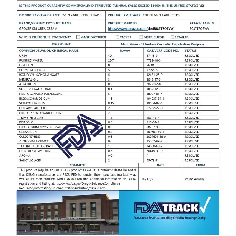 Urea Foot Cream 40 Percent Plus 2% Salicylic Acid 5.30oz