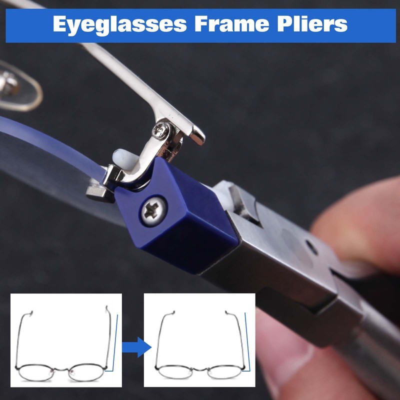 LEONTOOL Nylon Concave Eyeglass Pliers, Stainless Steel Spectacle Frame Adjusting