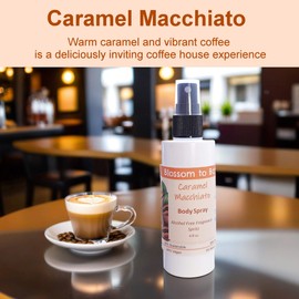 Blossom to Bath Caramel Macchiato Body Spray (4 Ounce) - Phthalate Free Fragrance - Energizes Skin with a Warm Buttery Scent