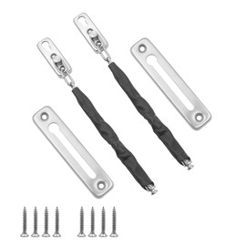 ZONADAH Set of 2 Stainless Steel Door Chain Locks - Secondary Door Lock Security, Front Door Limiter, External Door Restrictor - Home, Hotel, Office - for Enhanced Safety and Protection