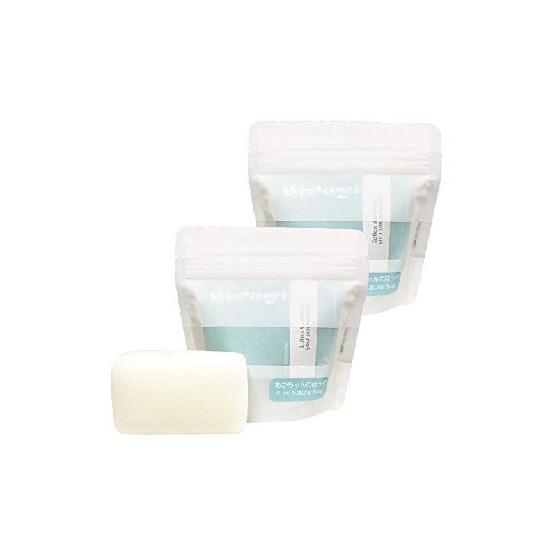 Soap, 100% Aka-chan no Hoppe, White Package, Set of 2