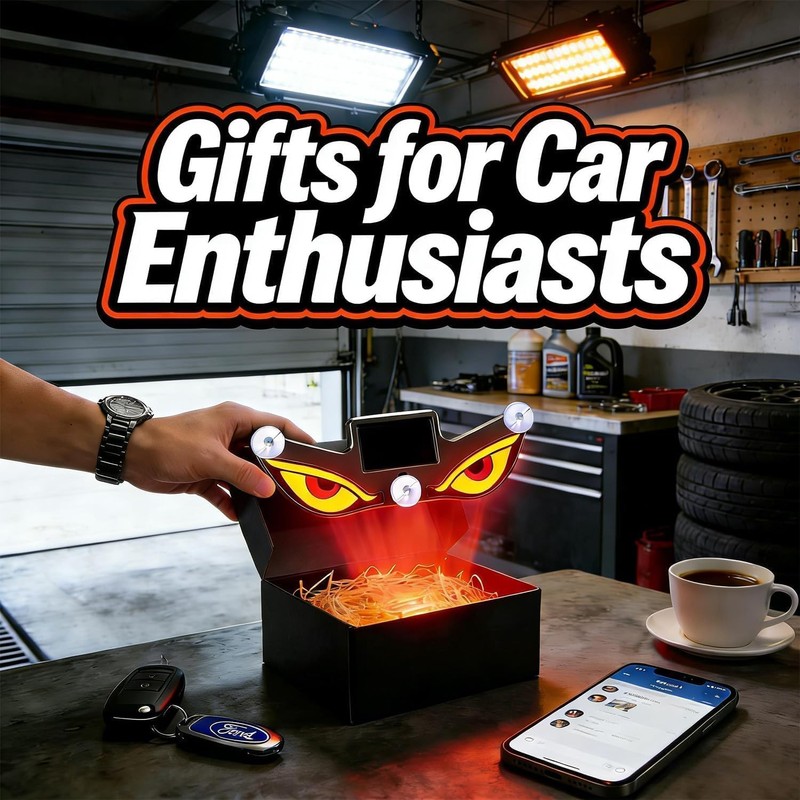 Solar Demon Eye LED Car Window Light, Wireless No Drill
