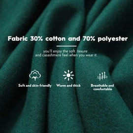 maamgic Women's Scarf Pashmina Shawls and Wraps for Evening Dresses Travel Office Winter Wedding Cashmere Feel Large Scarves Dark Green