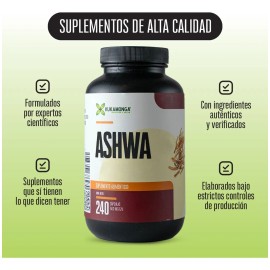 Ashwa | Adaptógeno | 240 Cápsulas | Calma Tu Mente Y Cuerpo Sin Sabor