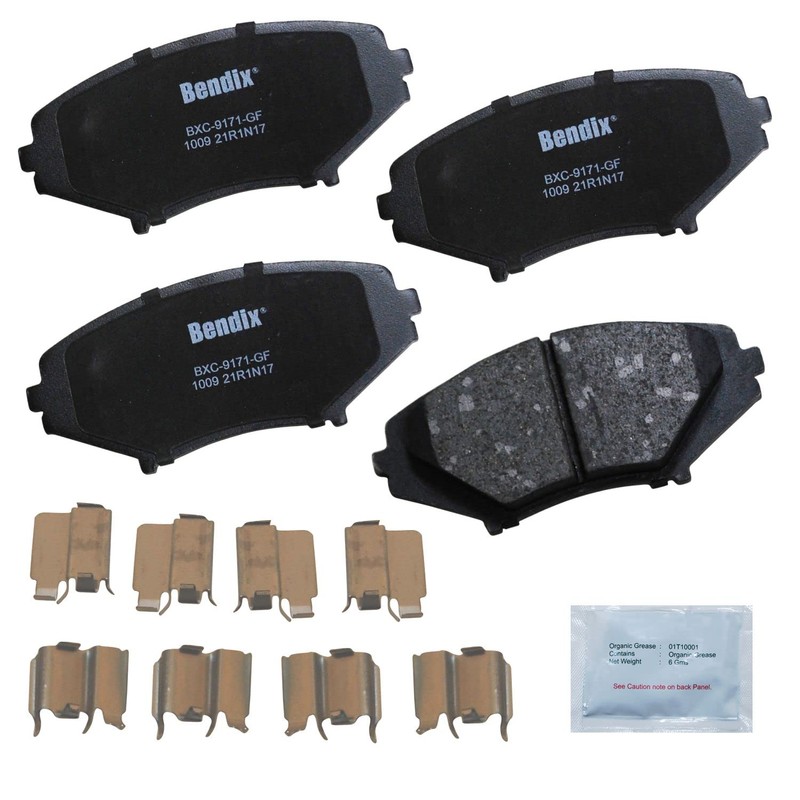 Bendix Priority1 CFC1009 Ceramic Front Brake Pads for Mazda RX-8