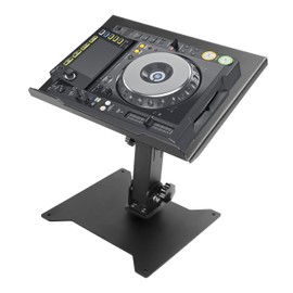 HECASA Foldable DJ Stand, Adjustable DJ Stand for Mixer and Controller, 36in Height, Sound Equipment, Workstation, Home Use, Heavy Duty Steel