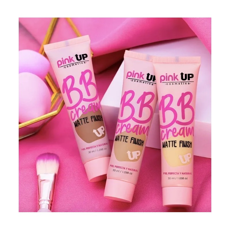 Pink Up, Bb Cream Matte Finish, Base De Maquillaje Ligera