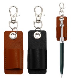6 Pcs Anti-Lost Leather Pen Holder with Clips, Portable Lanyard Holder for Ballpoint, Fountain, Marker Pens, Pocket Protector for Pencils, Ideal for Professionals and Students