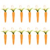 yueton 12PCS Easter Carrot Hanging Ornaments Foam Glitter Artificial Carrots