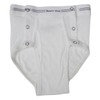 BENEFIT WEAR Men's Briefs with Side Snap Closure (M) White