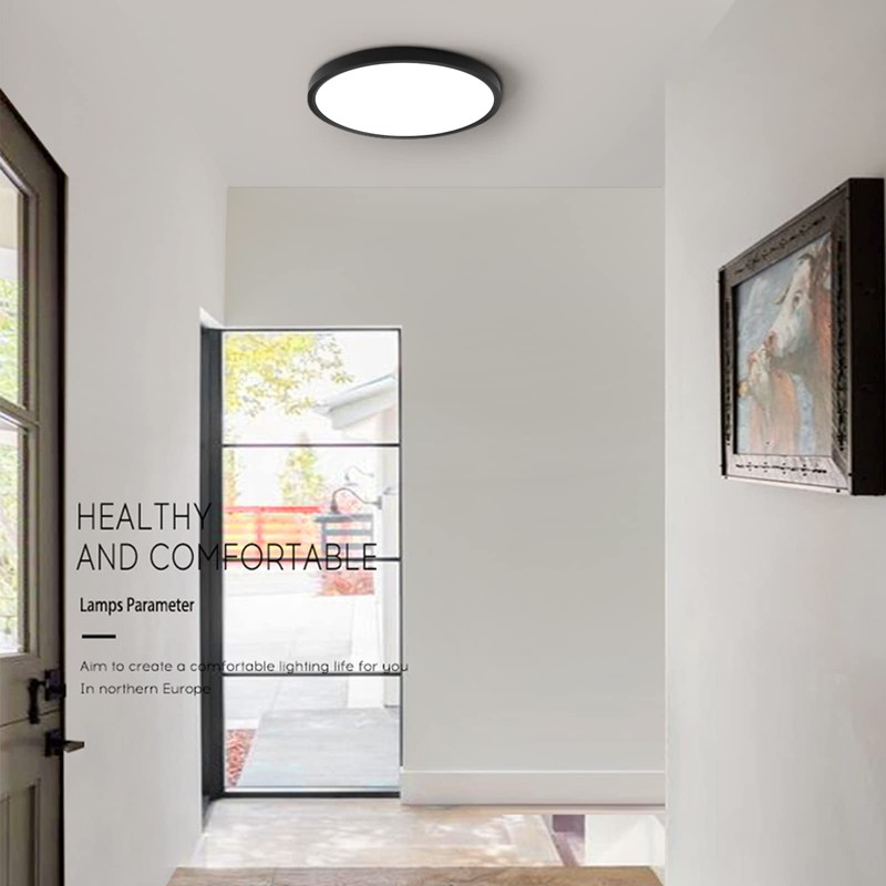 LVL LED Ceiling Light Black Shell 18W 1650lm Natural White
