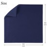 MANSPHIL Navy Silk Handkerchief for Men, 11x11 Inch Solid Suit