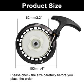 Aluminum Alloy Recoil Pull Start Starter for 47cc 49cc 50cc SSR SX50 2 Stroke Mini Dirt Bike Moto ATV Quad Pocket Bike Scooter, Nylon Cog Easy Pull Starter with Screws Black
