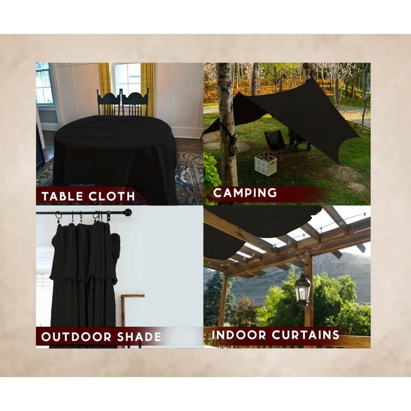 ZUPERIA Black Drop Cloth (9 x 12 Feet - Pack