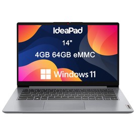 Lenovo Ideapad 1i Laptop (14" HD Anti-glare Display, Intel Celeron N4020, 4GB RAM, 64GB Storage, UHD Graphics) School, Kids & Education Laptop, Webcam, Wi-Fi 6, Type-C, Win 11 Home in S mode, Grey