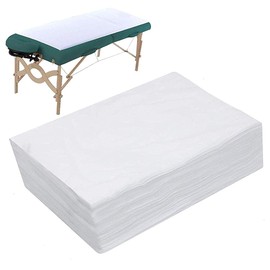 20 Pieces Disposable Non-Woven Bed Sheets Waterproof and Oil Proof Massage Table Sheets Thick Bed Cover Fabric Bed Pads for Spa Club Beauty Salon Hotels Tattoo Lash Bed, 80cm x 172cm (White)