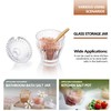 ZEERSHEE 5 Oz Clear Glass Salt Cellar with Lid for