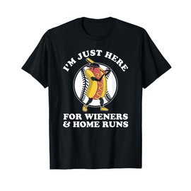 Funny Baseball Design for Women Men Wieners & Home Runs T-Shirt