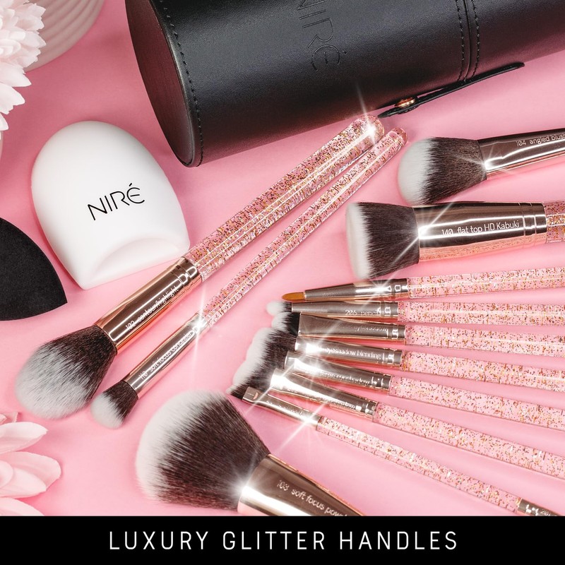 Niré Beauty 15piece Award Winning Glitter Makeup Brushes: Cute Makeup