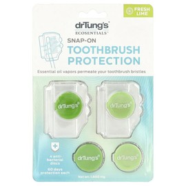 Dr. Tung's Snap-On Toothbrush Protection, Fresh Lime, 4 Count