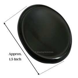 Black Obsidian Worry Stone Crystals and Healing Stones - Worry Stones for Stress Relief Gifts - Piedra Crystal Fidget for Meditation, Calming, Relaxation - Unique Stocking Stuffers and Birthday Gifts for Women, Men